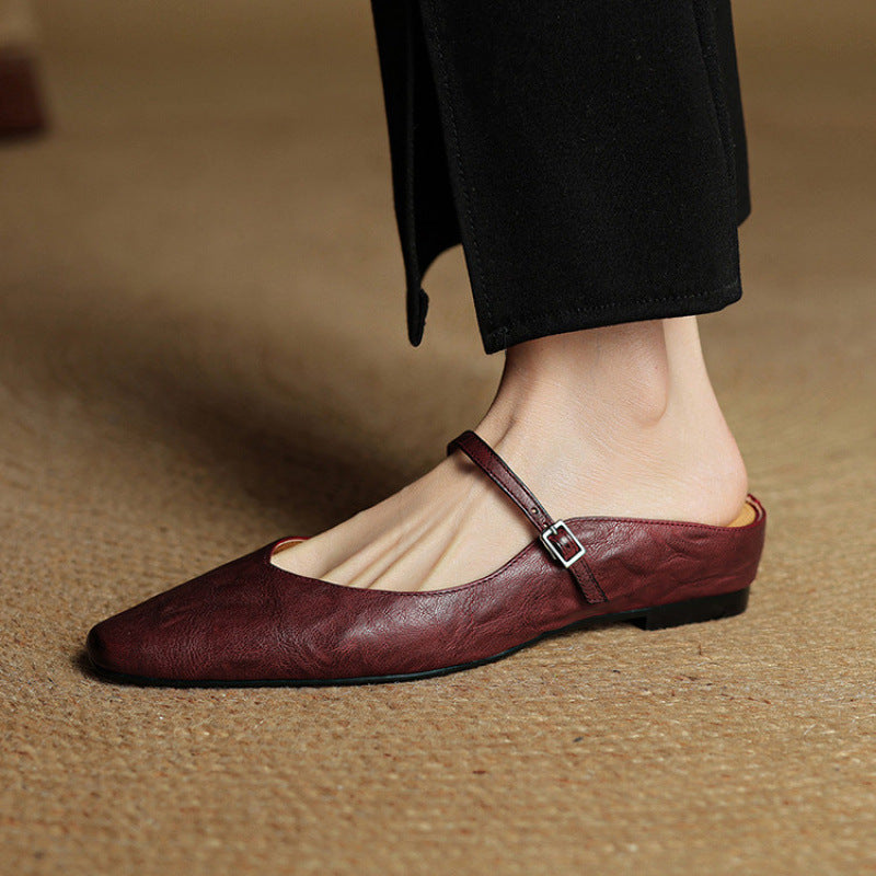 Tania Genuine Leather Mules