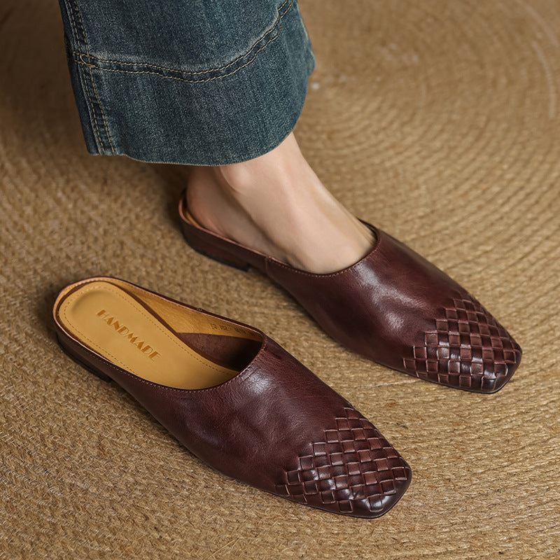 Hilde Genuine Leather Mules