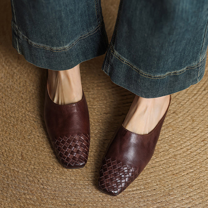 Hilde Genuine Leather Mules