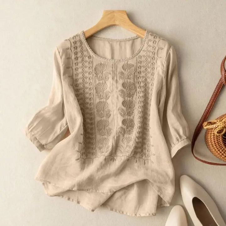 Andrea | Embroidered Relaxed Blouse