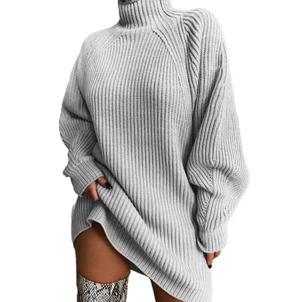 Rhiana Women's Turtleneck Sweater Dress for Winter