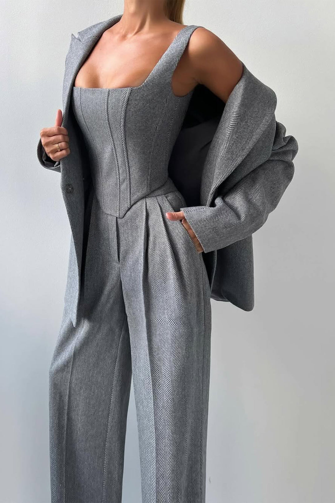 Inge - Three-Piece Set with Double-Breasted Blazer