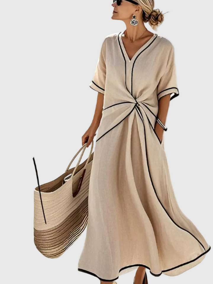 Paloma | Draped Coastal Maxi Dress
