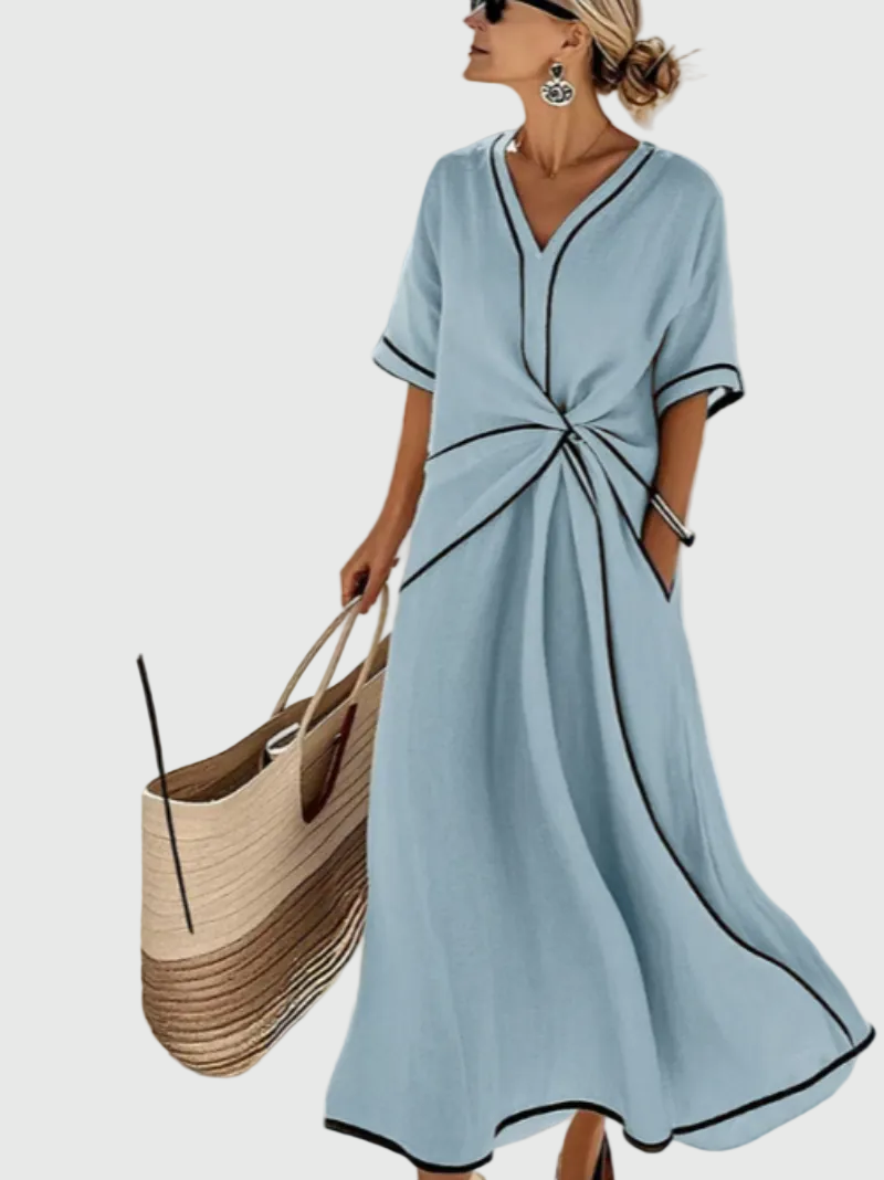 Paloma | Draped Coastal Maxi Dress