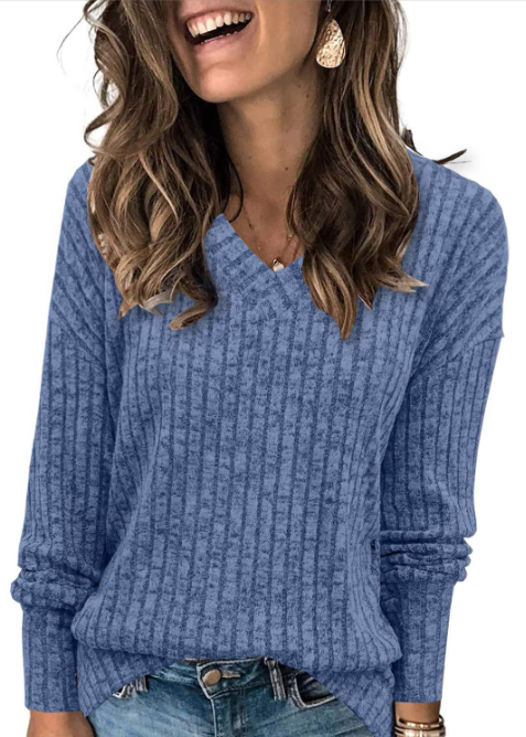 Eloise™ | Women V Neck Oversized Lightweight Knit Sweater
