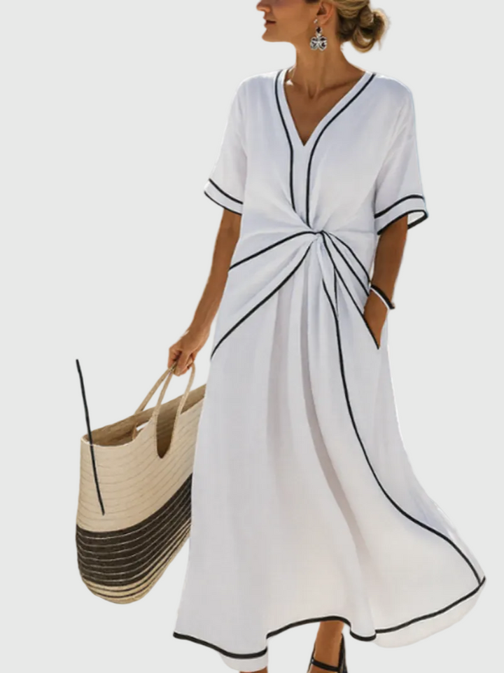 Paloma | Draped Coastal Maxi Dress