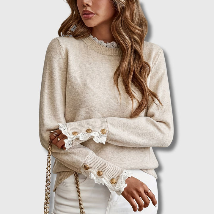 Sofia – Sweater with Lace Details