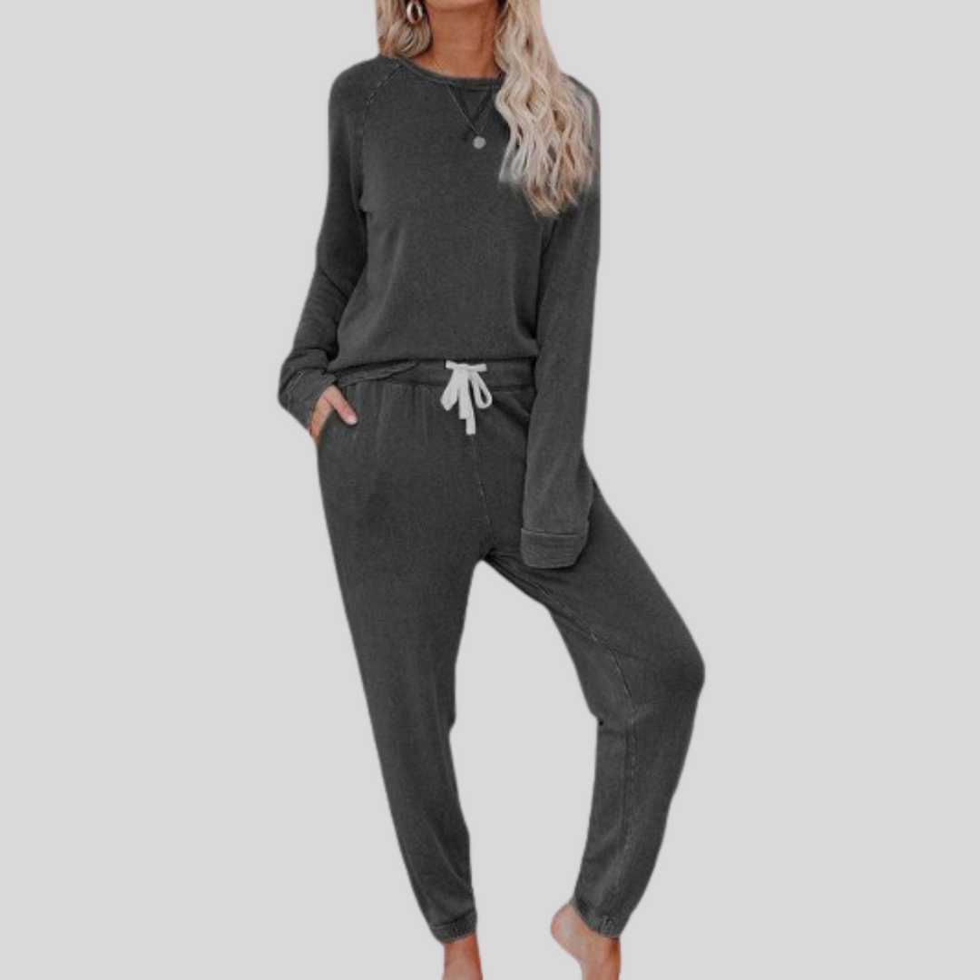 Ashley™ - Casual Long Sleeve and Sweatpants Set