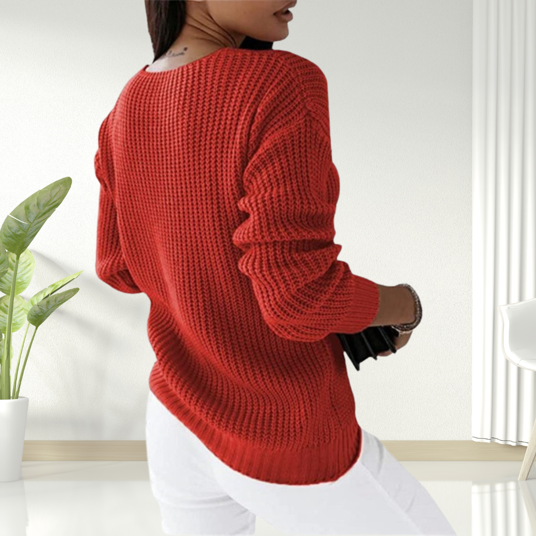 Ella | Comfy V-Neck Sweater
