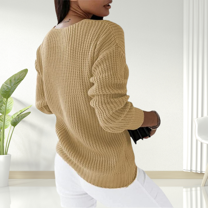Ella | Comfy V-Neck Sweater