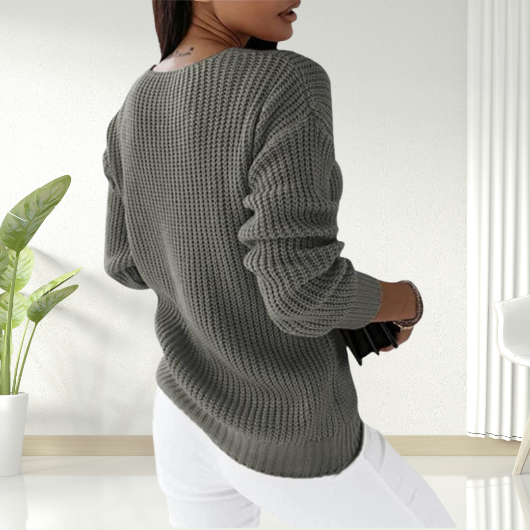 Ella | Comfy V-Neck Sweater