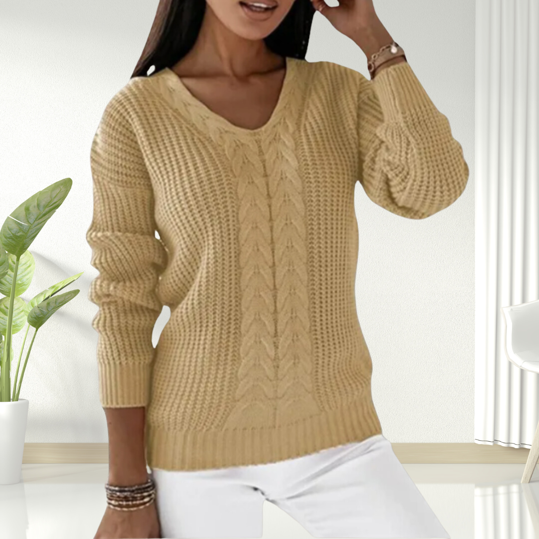 Ella | Comfy V-Neck Sweater