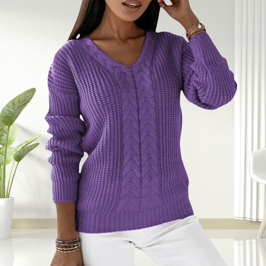 Ella | Comfy V-Neck Sweater
