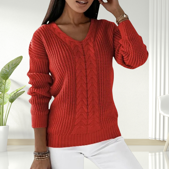 Ella | Comfy V-Neck Sweater