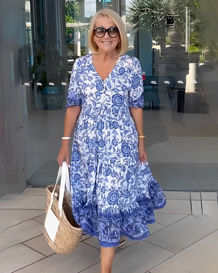 Anastasia | Graceful V-Neck Floral