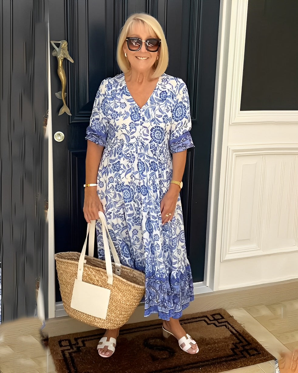 Anastasia | Graceful V-Neck Floral