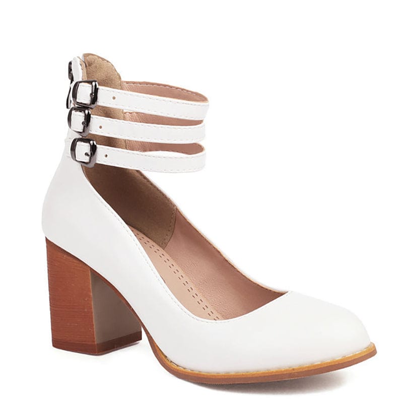 Avy |  Triple Buckle Heels