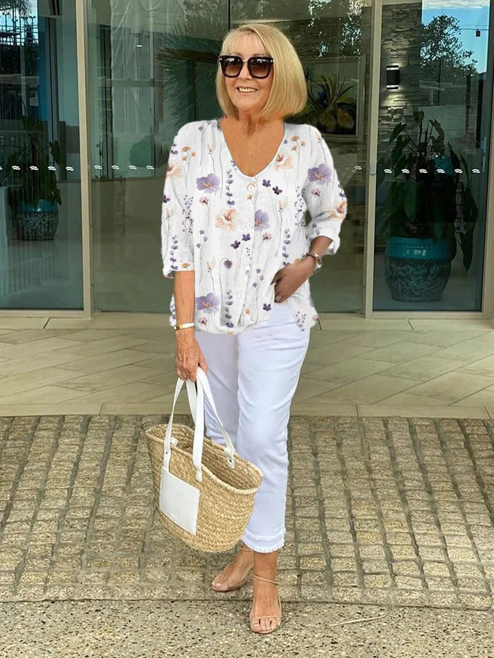 Jullie | Printed Button Tunic Top