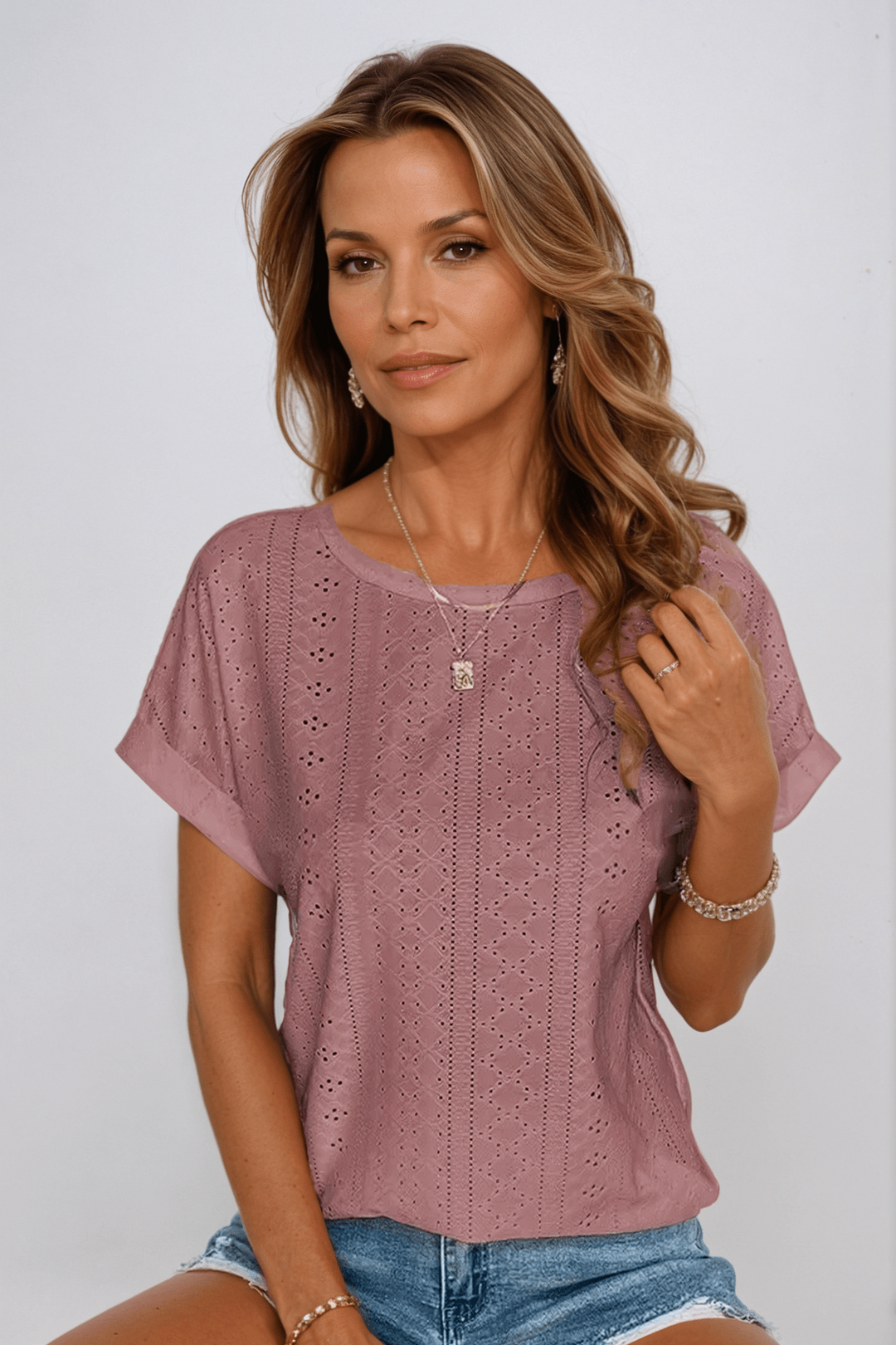 Lila | Oceanview Eyelet Top