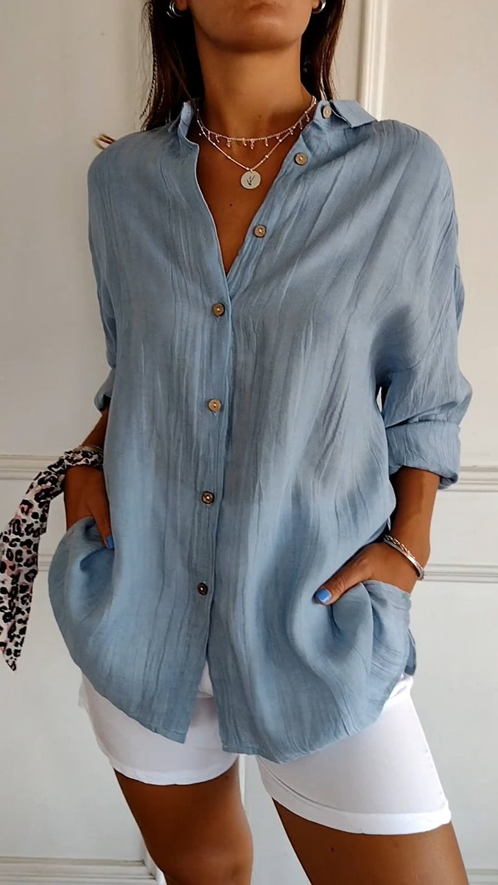 Sara | Elegant Shirt with Pleated Style