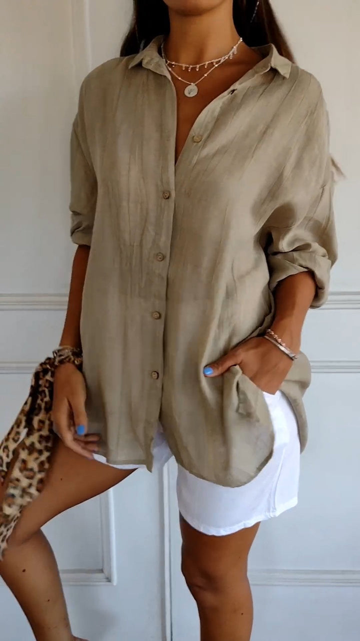 Sara | Elegant Shirt with Pleated Style