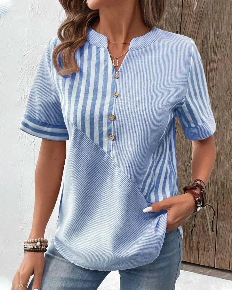 Lorene | Soft Striped Blouse