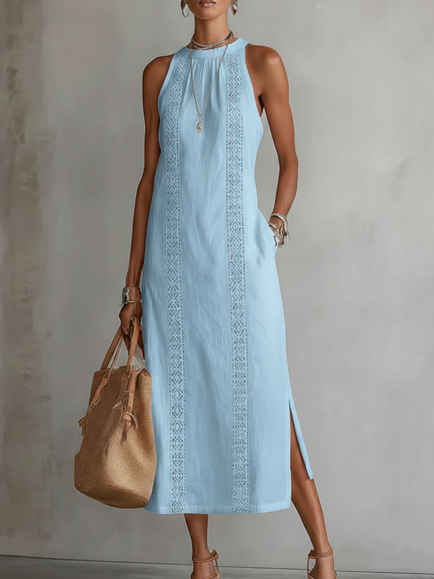 IRIS | LINEN MIDI DRESS