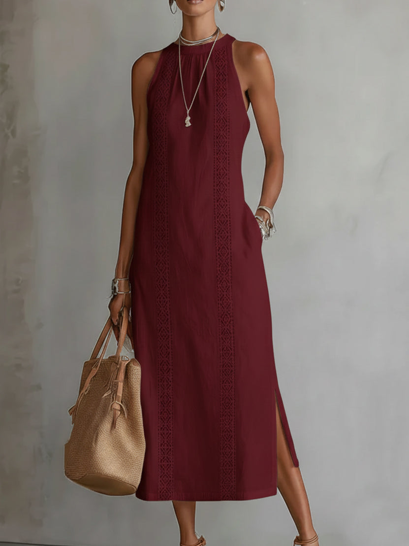 IRIS | LINEN MIDI DRESS