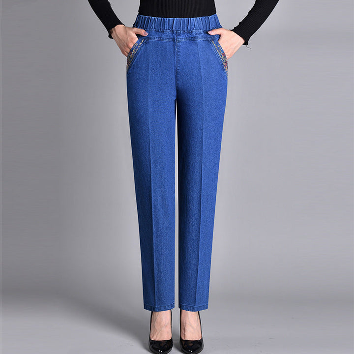 Beryl® | Women's jeans with side pockets and elastic waist